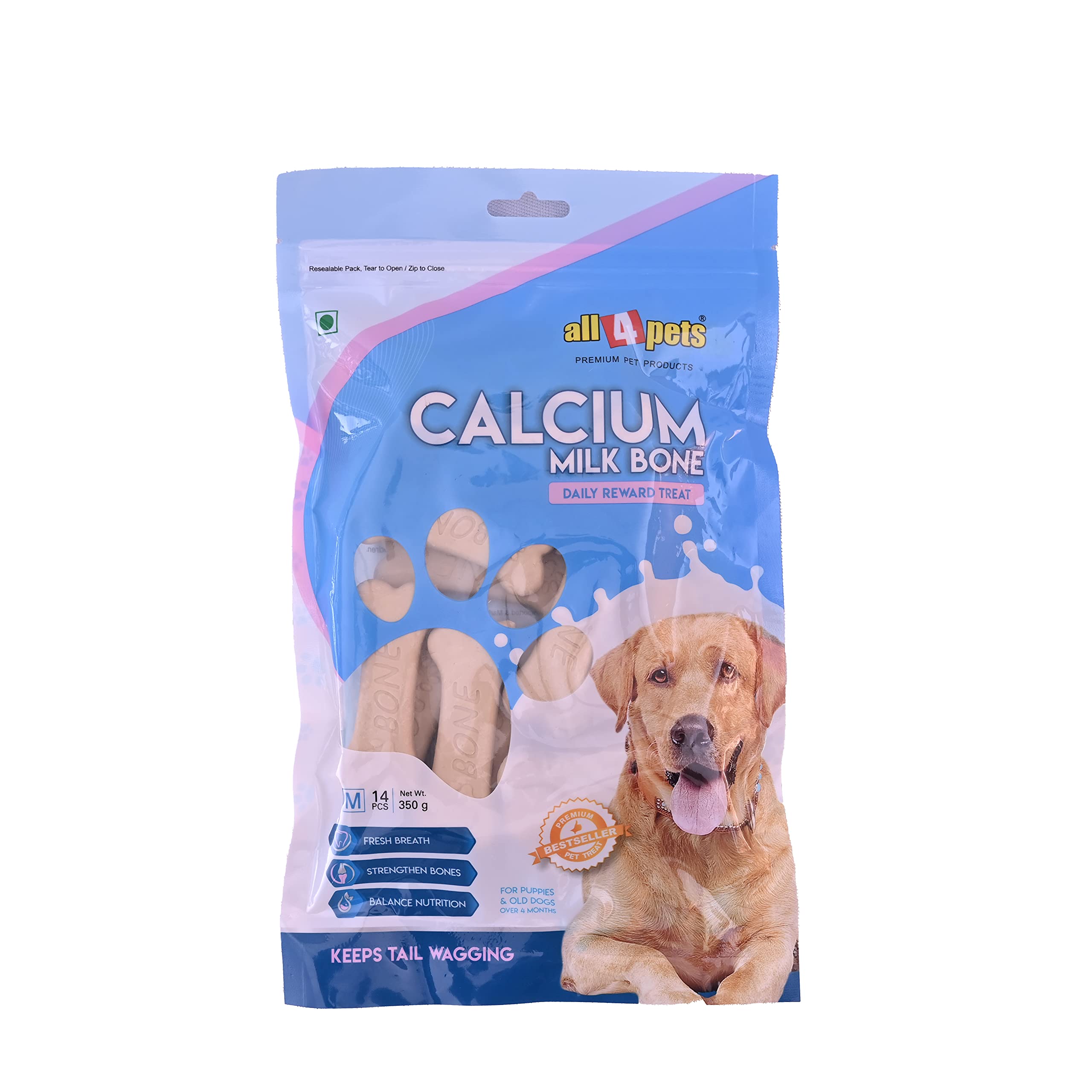 All4Pets Calcium Milk Bone Medium-350gm(14pcs)(for Puppies) (B0922TYF91) Amazon Price History, Amazon Price Tracker