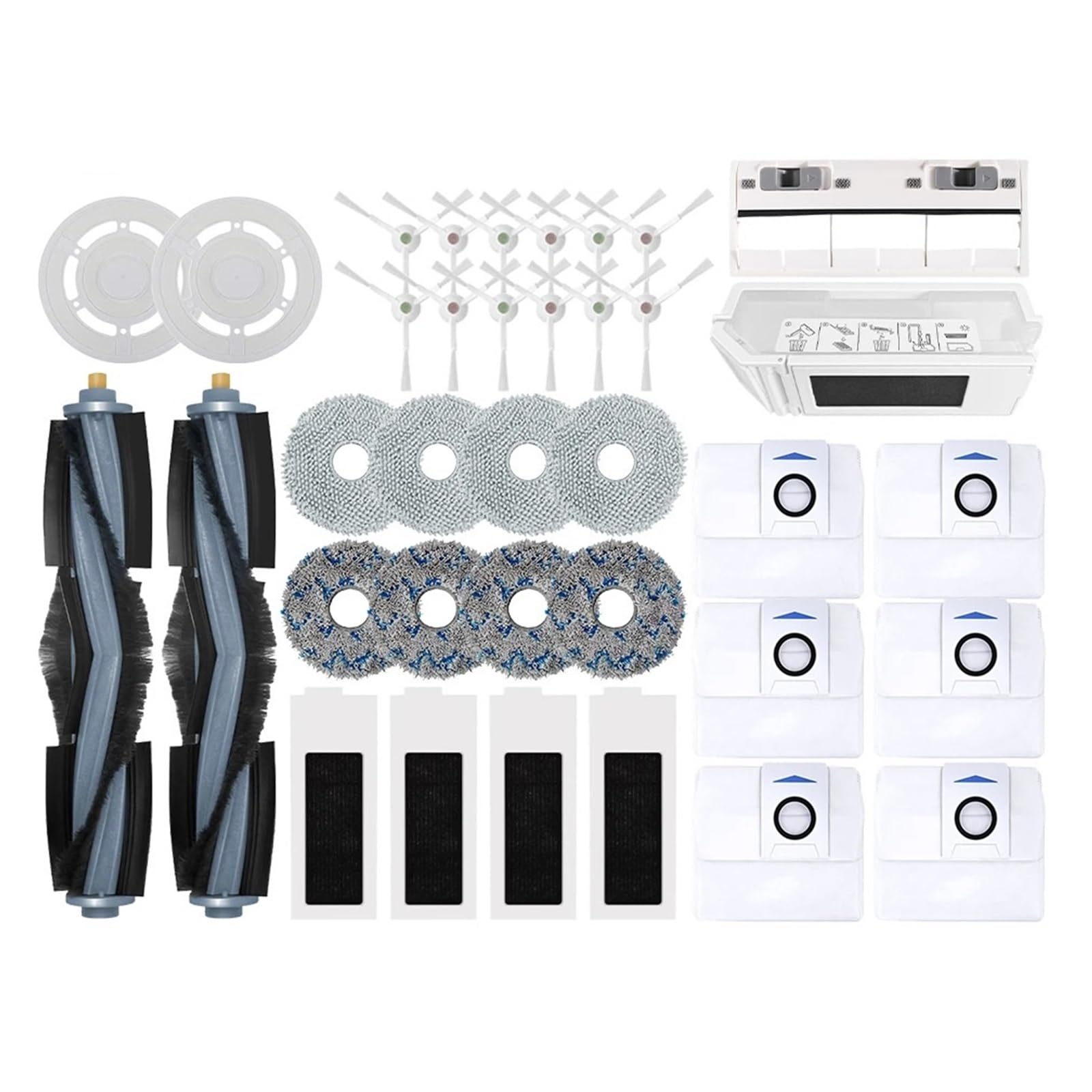 EHYXTEGX Compatible with Ecovacs Deebot T20 OMNI/T20/T20e/T20 Pro Accessories Main Side Brush Mop Cloth HEPA Filter Dust Bag Replacement Spare Parts(20pcs)