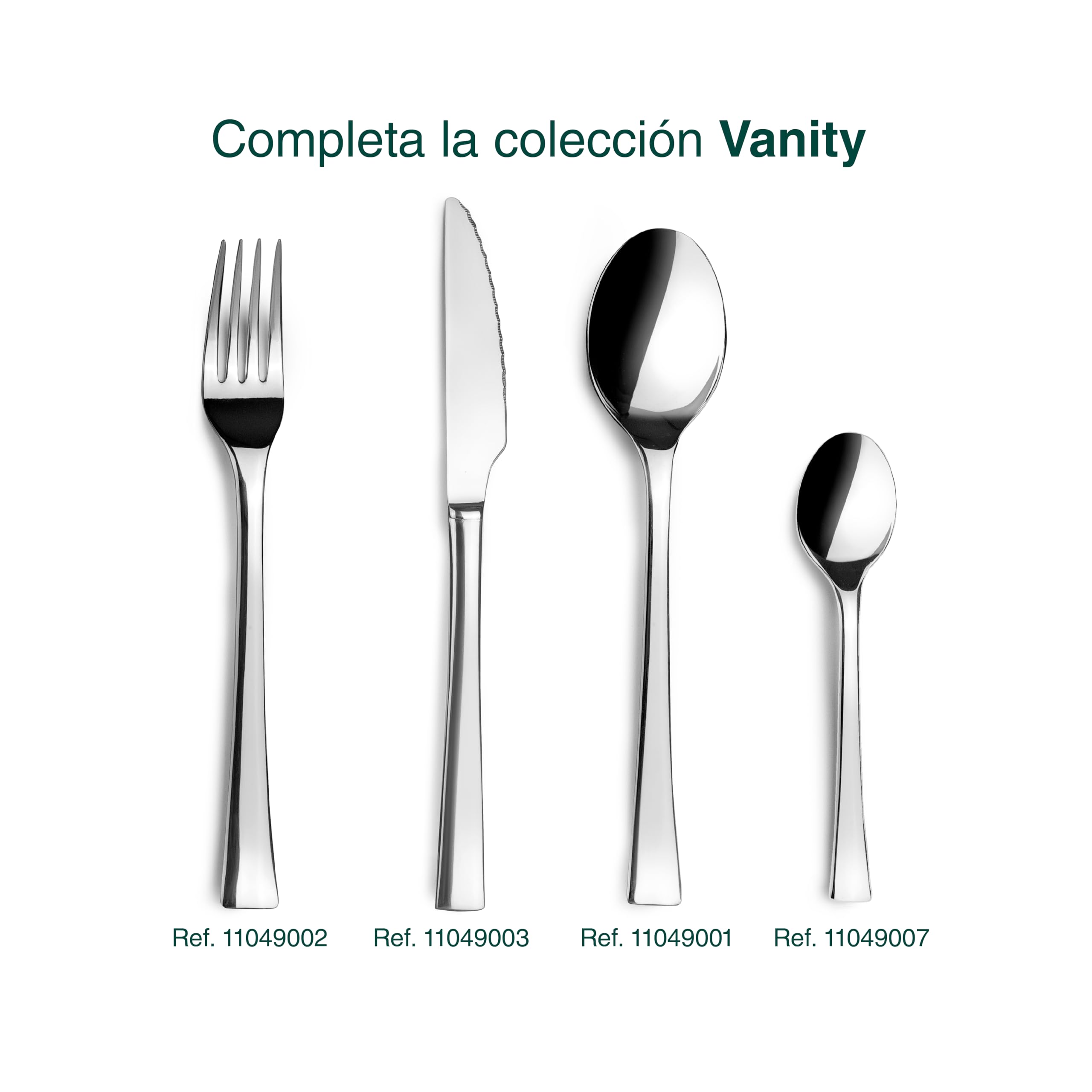 JAY - 11049002 - Pack de 12 Tenedores de Mesa, Colección Vanity, 206 mm, Acero Inoxidable, Espesor 2 mm, Ligereza y Equilibrio para Uso Diario, Fabricado en España