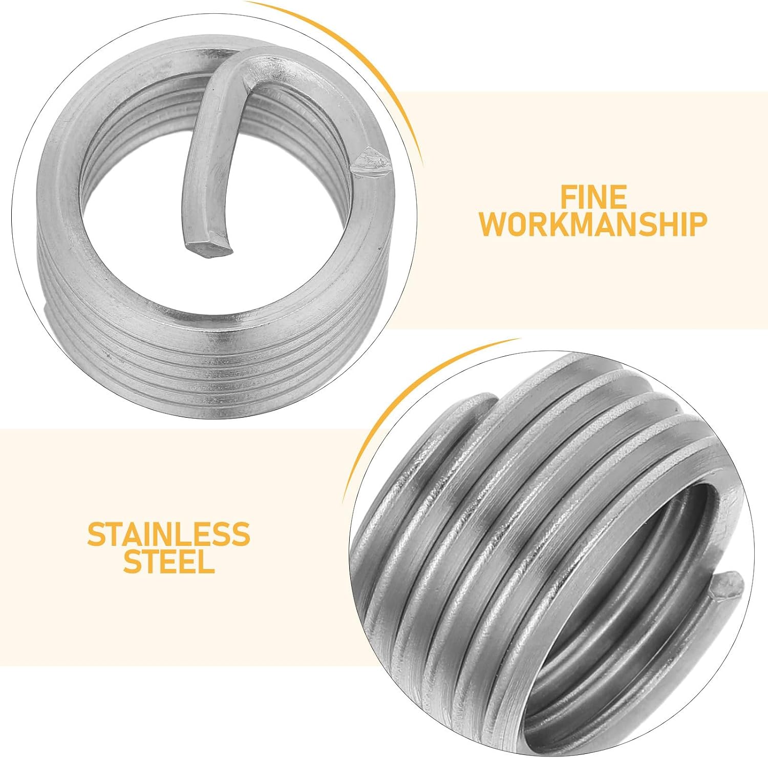 SECFOU Stainless Steel Thread Repair Inserts Sleeve 10pcs M18 X 2.5 X 2D