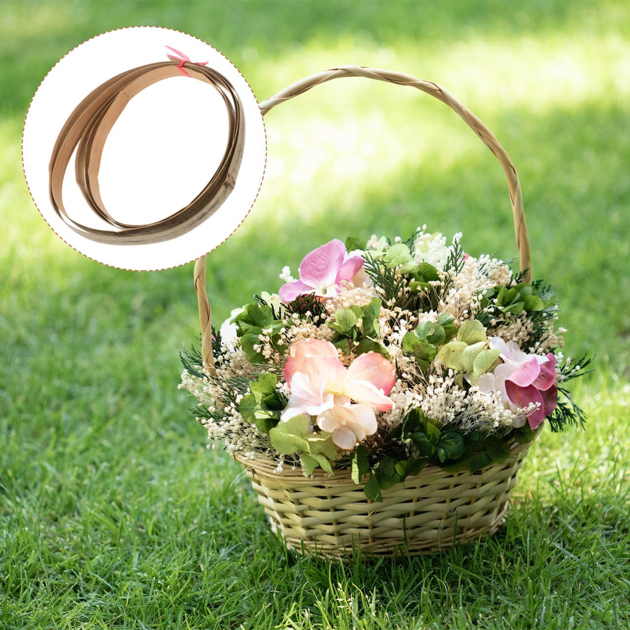 COHEALI Weaving Craft Strips Roll for Basket Making Floral Arrangements
