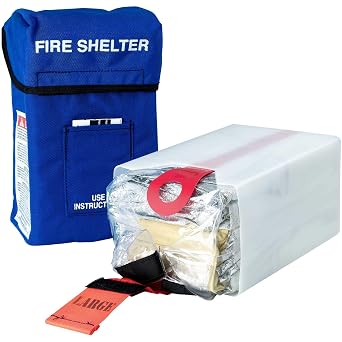 New Generation Forest Fire Protection Shelters, Large | Protects from Flame & Heat | Quick, Easy Deploy | Traps Breathable Air | Includes Carrying Case | Folded 9 x 5.5 x 4 | Open 96 x 19.5 x 33