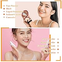 Vista 2 de Nuenen 100 piezas de soplo de polvo triangular para polvo, esponja cosmética de terciopelo en forma de cuña para contornear, debajo de los ojos