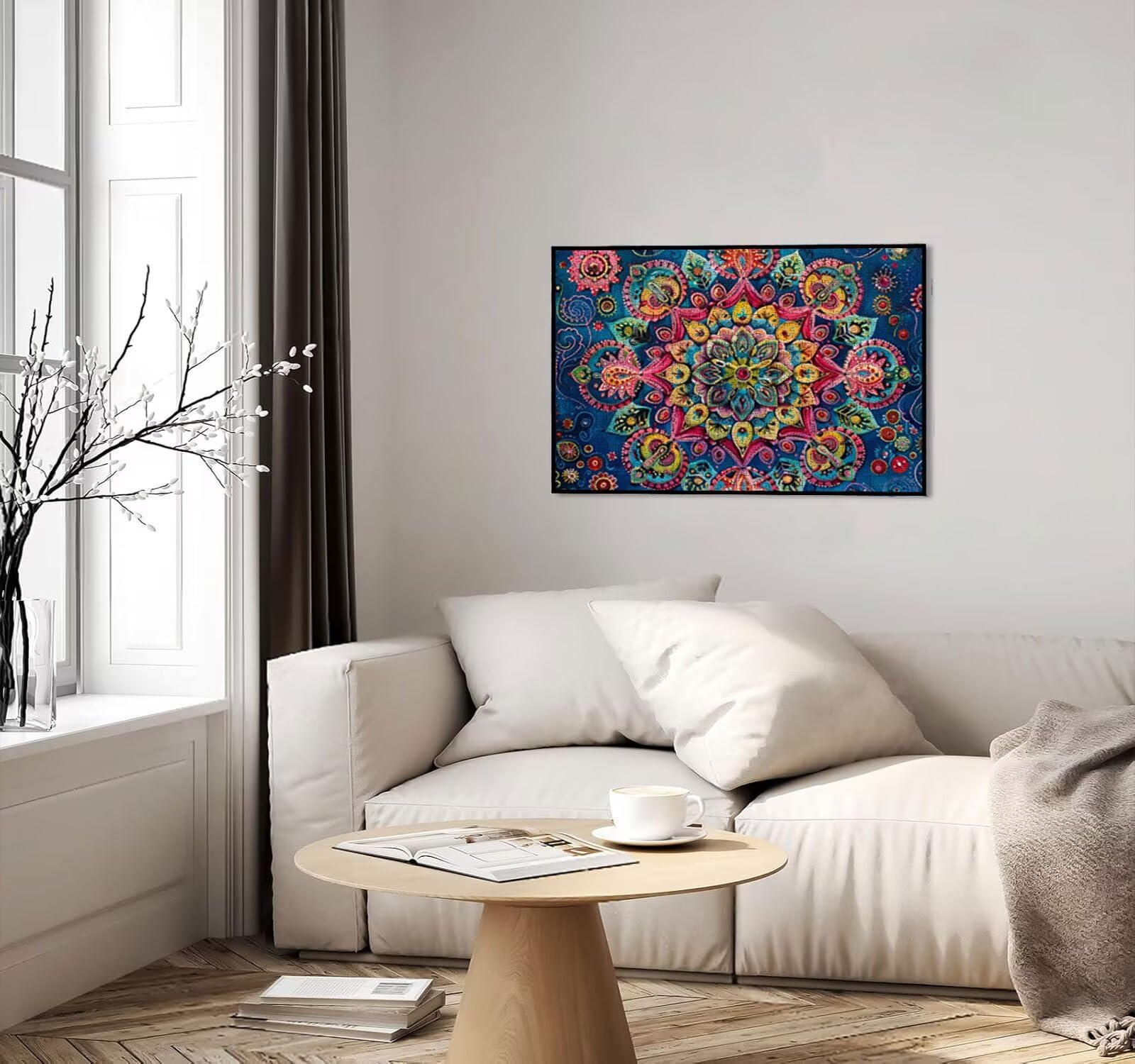 Puzzle 2000 Pezzi, Fiori Mandala 3D Puzzle per Adulti Impegnativo, Educa Puzzles Artistico, Divertente E Stimolante Puzzles Decorativo per La Famiglia, Come Regalo e Decorazione Pareti R6KH-564