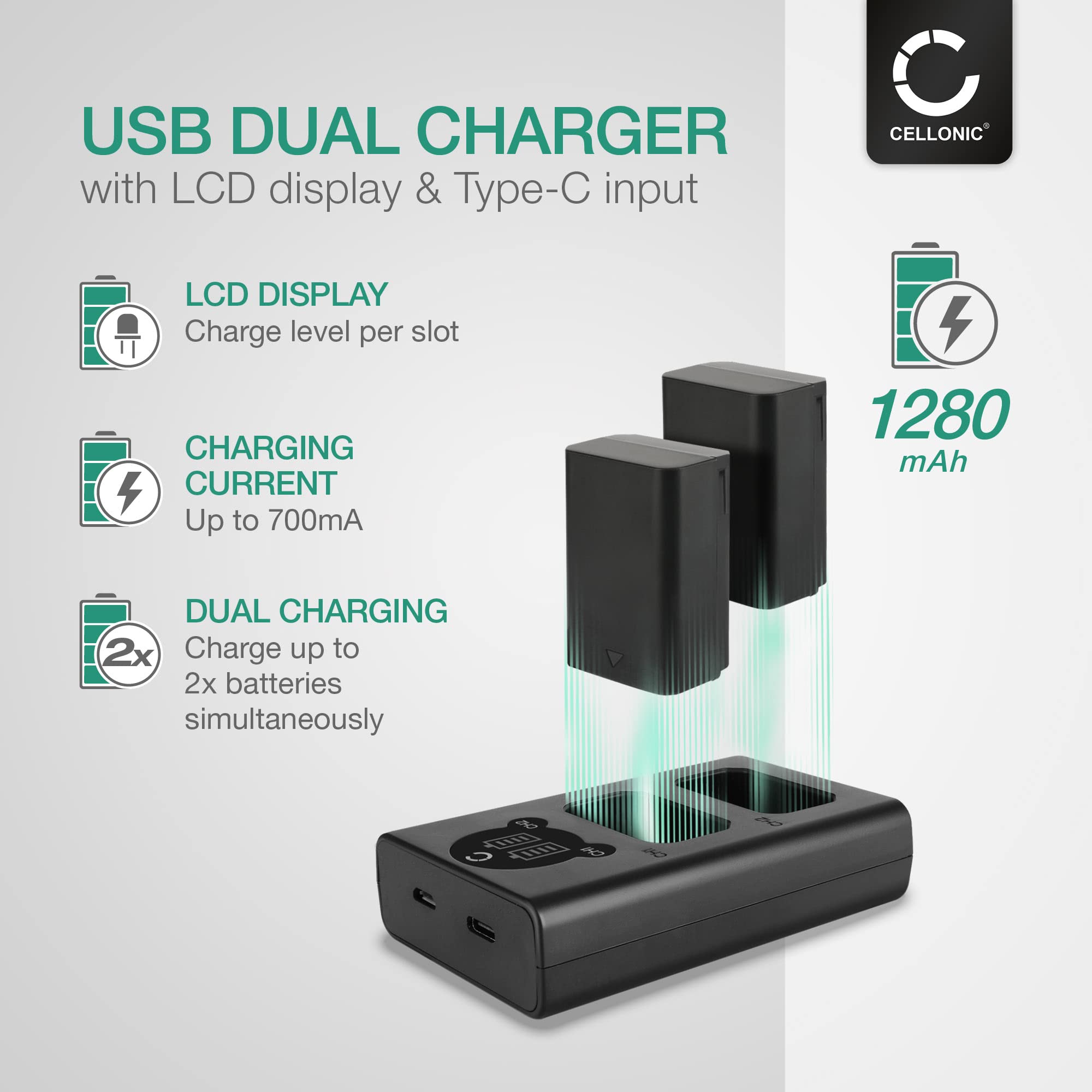 SK Akku Ersatz für Nikon EN-EL25 | 1280mAh | EN-EL25a für Nikon Z 30 / Z 50 / Z FC // Z30 / Z50 / ZFC