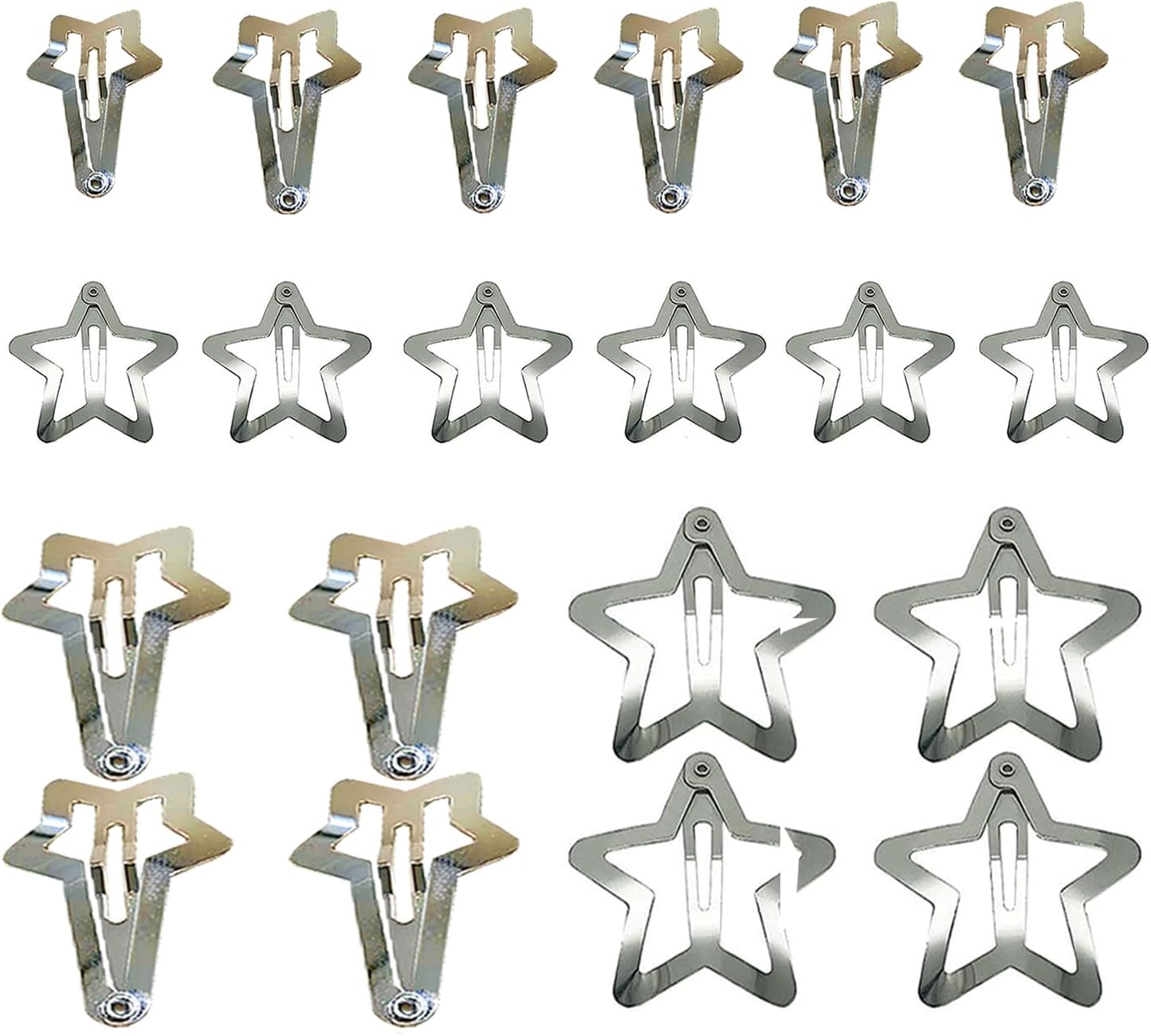 JeVenis Pink Star Kawaii Hair Y2K Hair Clip Y2k Accessories Star Y2k Hair Clips Y2k