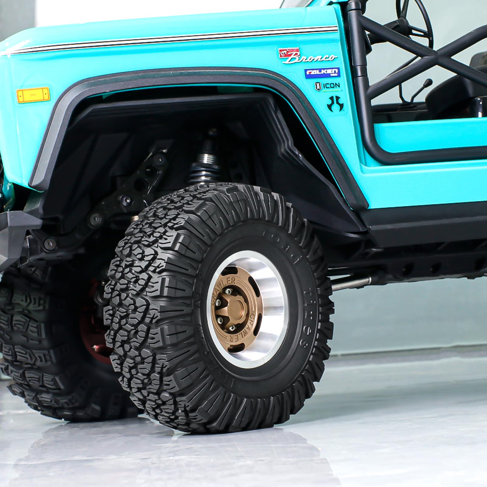 RcThjia 1.9 Metal Beadlock Wheels for 1/10 RC Crawler/Trail Truck, Compatible with Axial SCX10/Capra/TRX-4 - Image 4