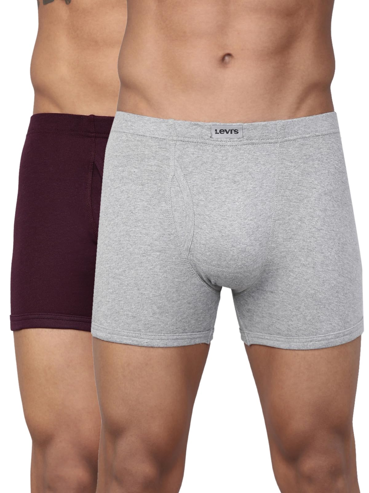 Levi's 001 Classic Boxer Brief for Men with Contoured Double Pouch, Tag Free Comfort & Smartskin Technology (Pack of 2)