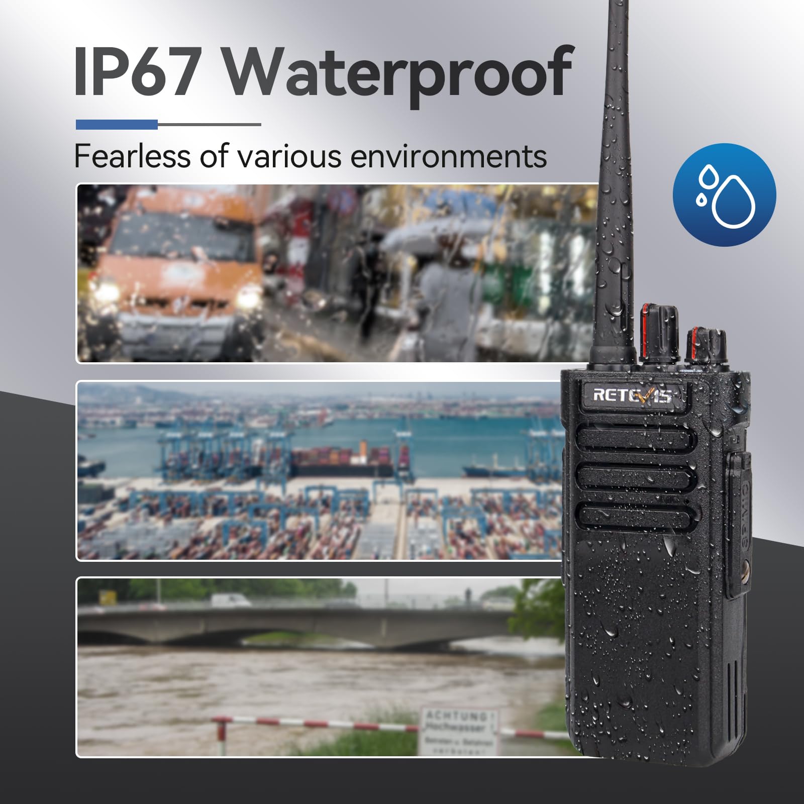 Retevis RT29D Long Range Walkie Talkies, IP67 Waterproof DMR Two Way Radio, 3200mAh, 128 Channels, Group Call - Image 4