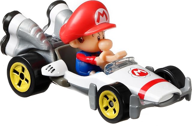 Foto 3 de 4 de DieCast Hotwheels Mario Kart Baby Mario, B-Dasher (2020 Toty Winner)