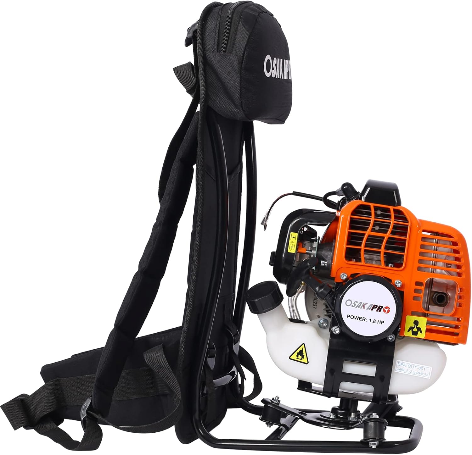 Backpack 4 in 1 Multi-Functional Trimming Tool, 52CC 2-Cycle Garden Tool System with Gas Pole Saw, Hedge Trimmer, Grass Trimmer, and Brush Cutter EPA Compliant