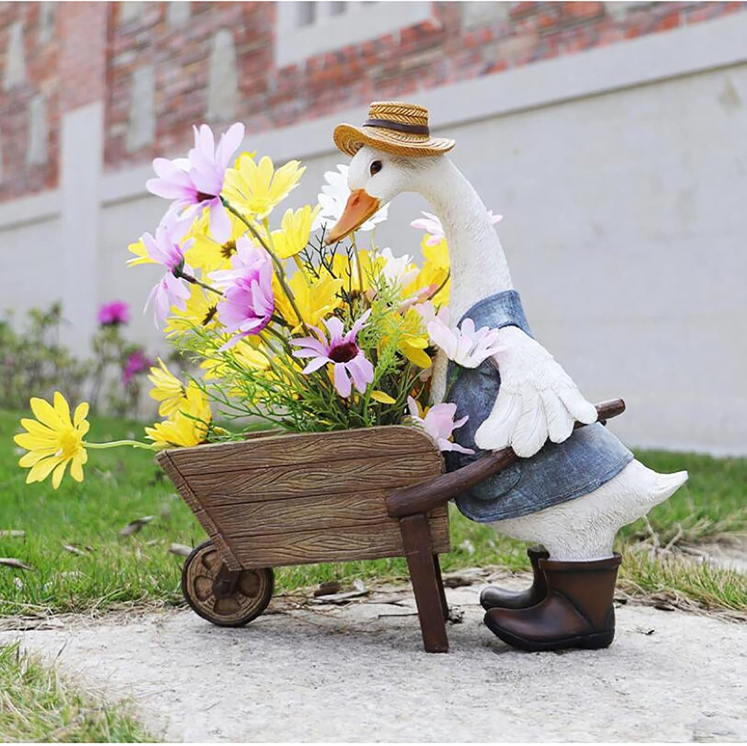 Garden and Courtyard Resin Crafts Ornaments Duck Flower Pot Decorations Furniture Ornaments Cartoons