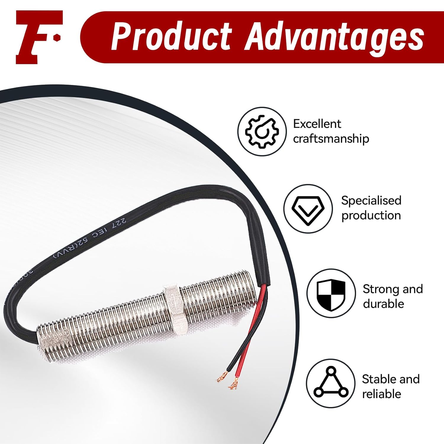 findmall 675 Rotate Speed Sensor Pick Up Sender Ring Gear Teeth UNF-2A