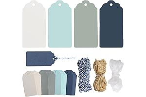SallyFashion 200 PCS Colored Hanging Gift Tags: Unleash Your Creativity with Style