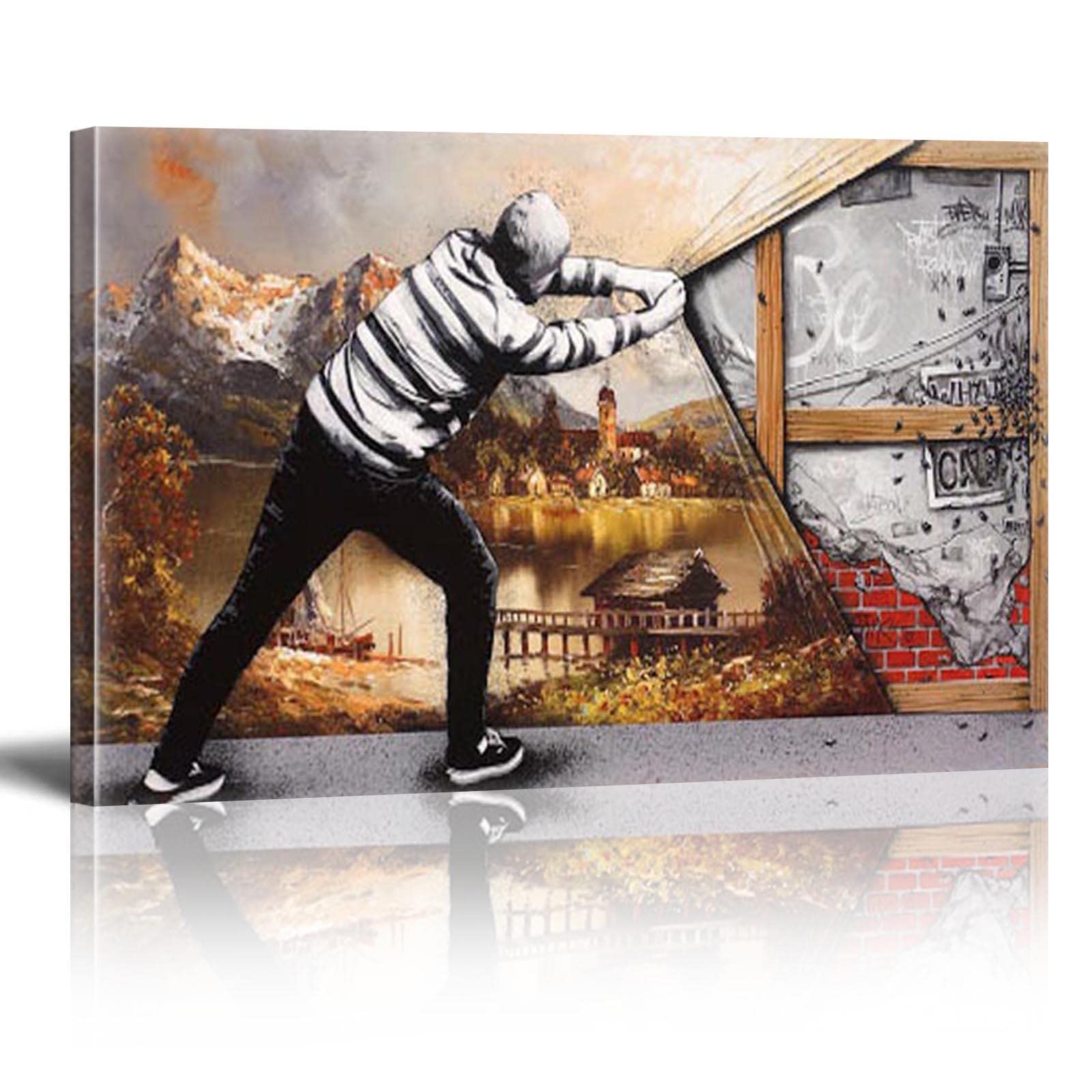 Amazon.co.jp: Banksy バンクシーンストリートグラフィティレプリカ