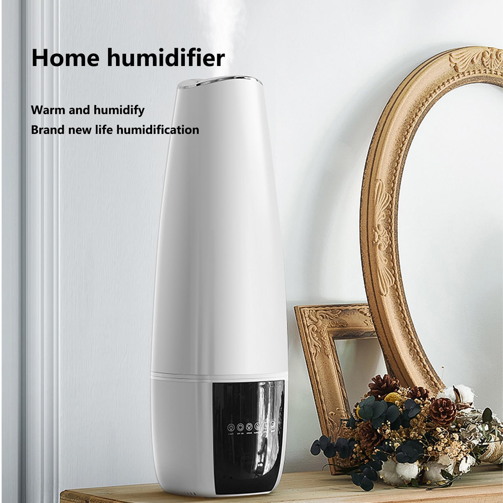 Mobigon Humidifiers for Bedroom Large Room - Smart 6.5L Air Humidifier Large Room with Essential Oil Diffuser, Top Fill Cool Mist Humidifier for Home Bedroom Baby Nursery Whole House Office (Black)