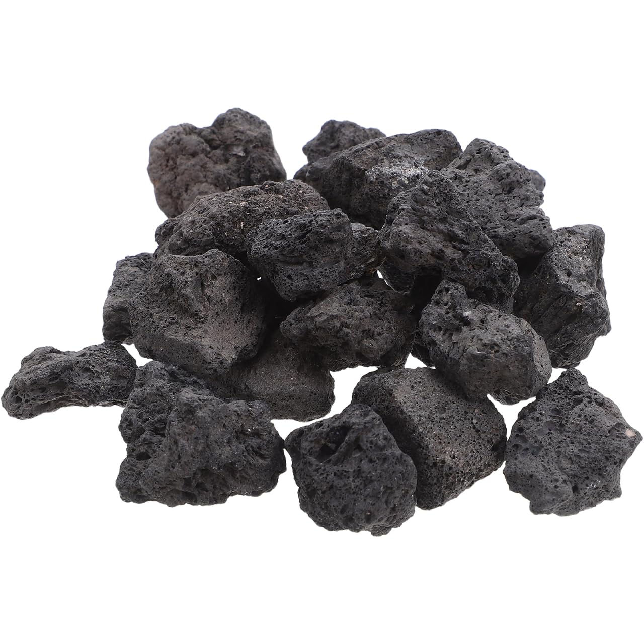 HANABASS 1 Pack of Aquarium Stones, Lava Rock, Volcanic Rock Fish Tanks Decorative Stone for Plants Gravel for Garden Cover Plant Drainage Gravel Terrarium Landscaping Indoor(200g)