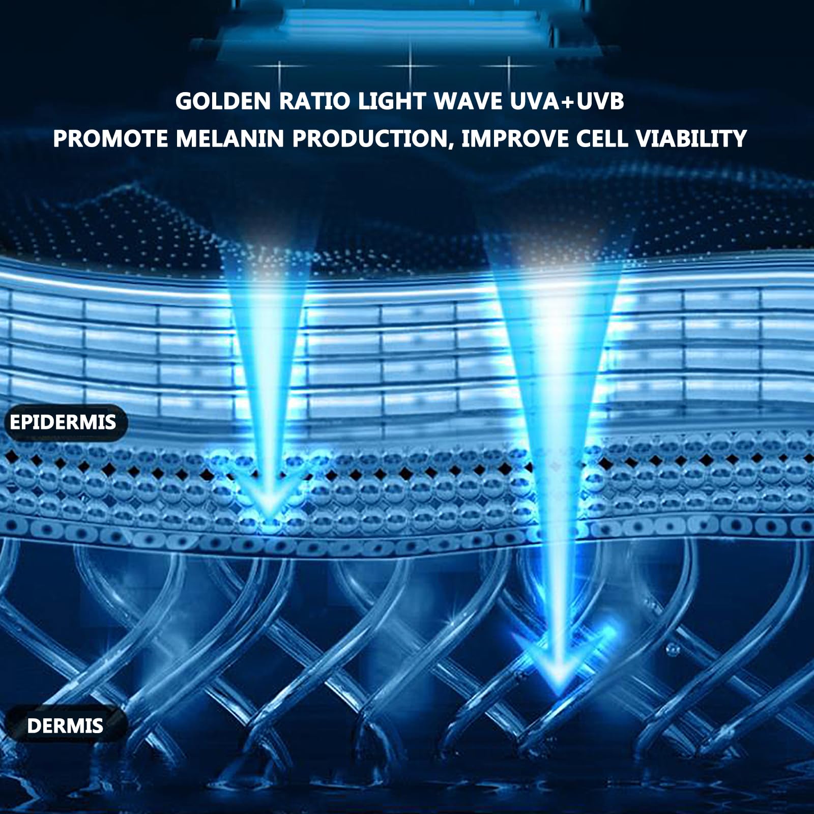 Lampe Solaire Bronzage,Dispositif Bronzage Simulant La Lumière du Soleil avec Filtres Optiques Et Fonctions Synchronisation,Transmission Élevée 200 À 400nm,Zone D'irradiation 80 À 100cm