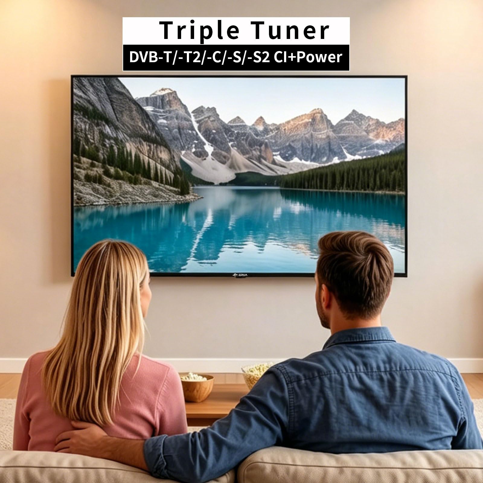 CRUA VIDAA Smart TV,24 Zoll (60 cm) TV,1366x768 HD TV,LED TV mit HDMI/USB/AV IN/Kompakt und Smart für Ihr Zuhause,Schwarz [Energieklasse E]