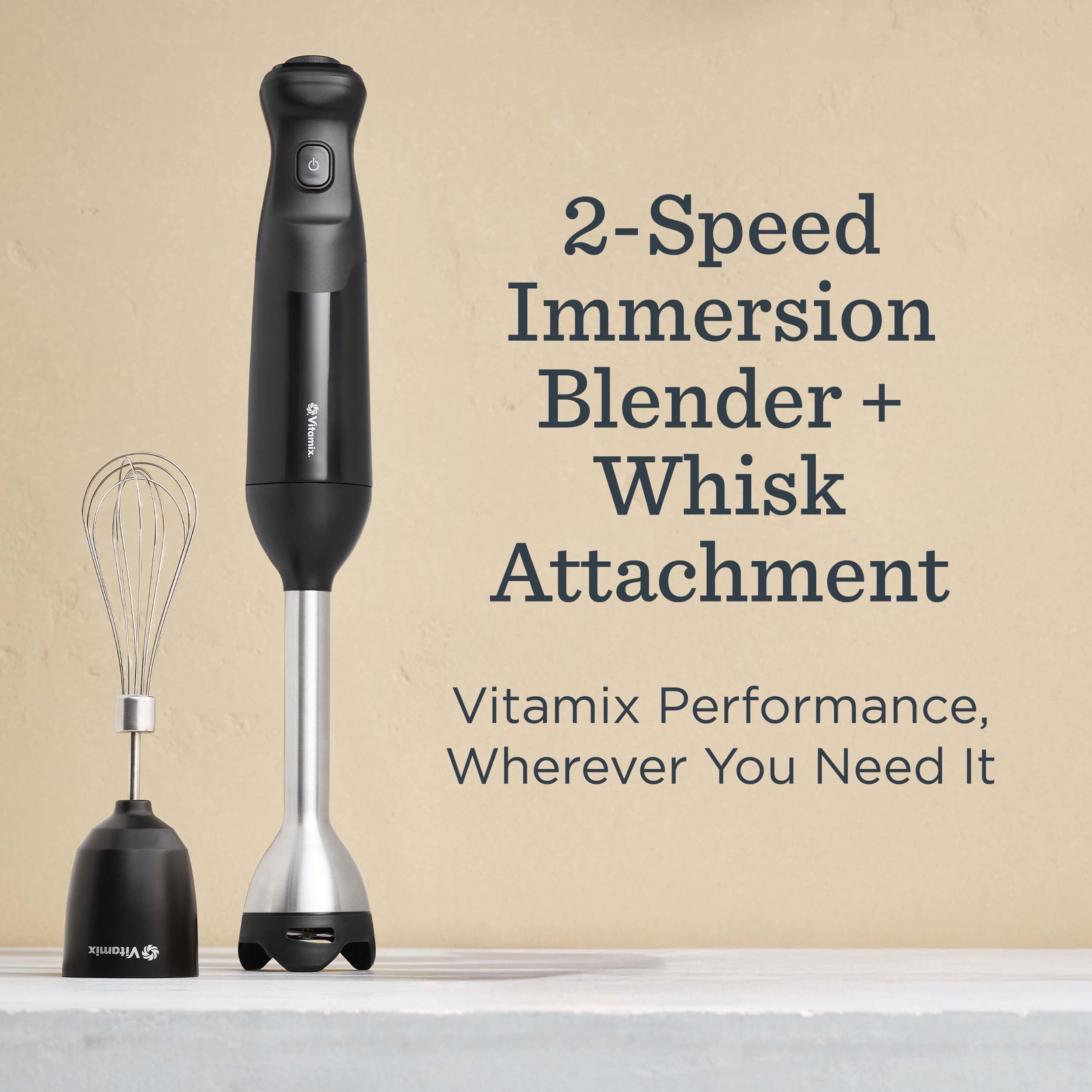 Vitamix 2-Speed Immersion Blender + Whisk Attachment, Professional
