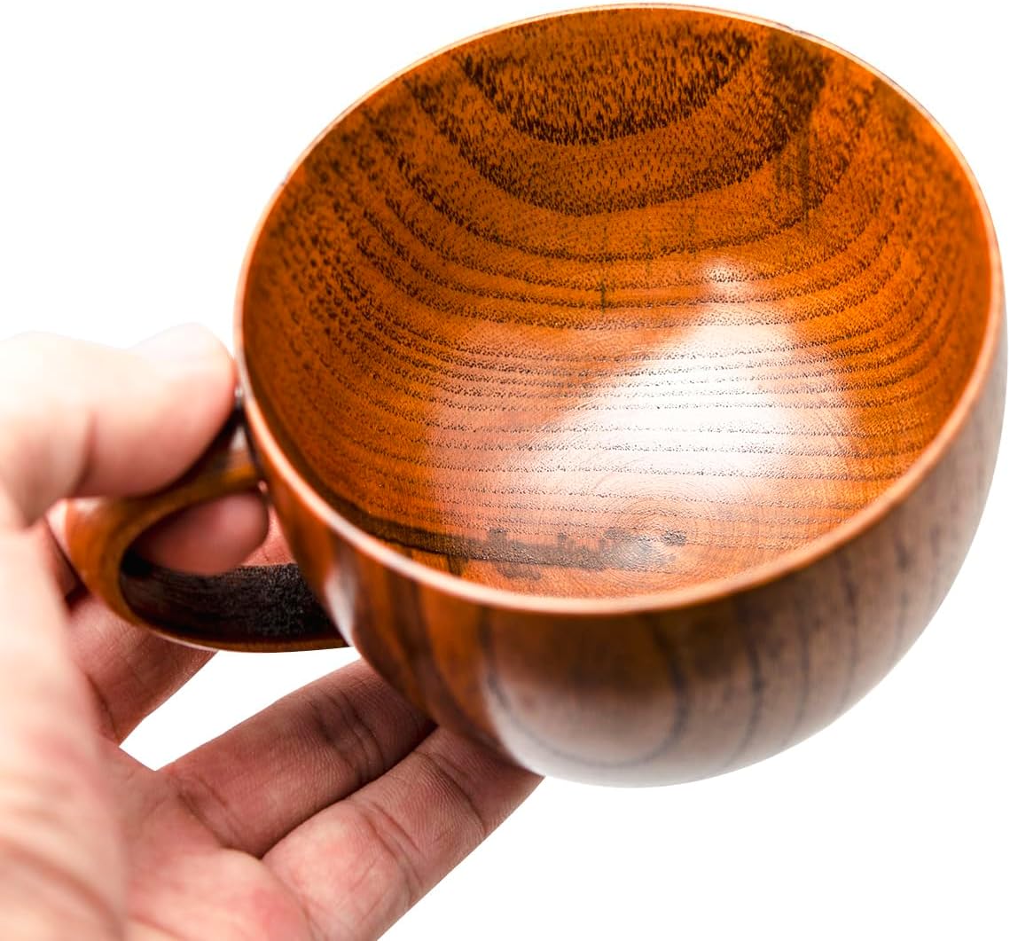 Wooden Shaving Bowl with Handle, Shaving Soap & Cream Bowl for Men Classic Style Easy to Lather Fits Wet Shaving (2#)