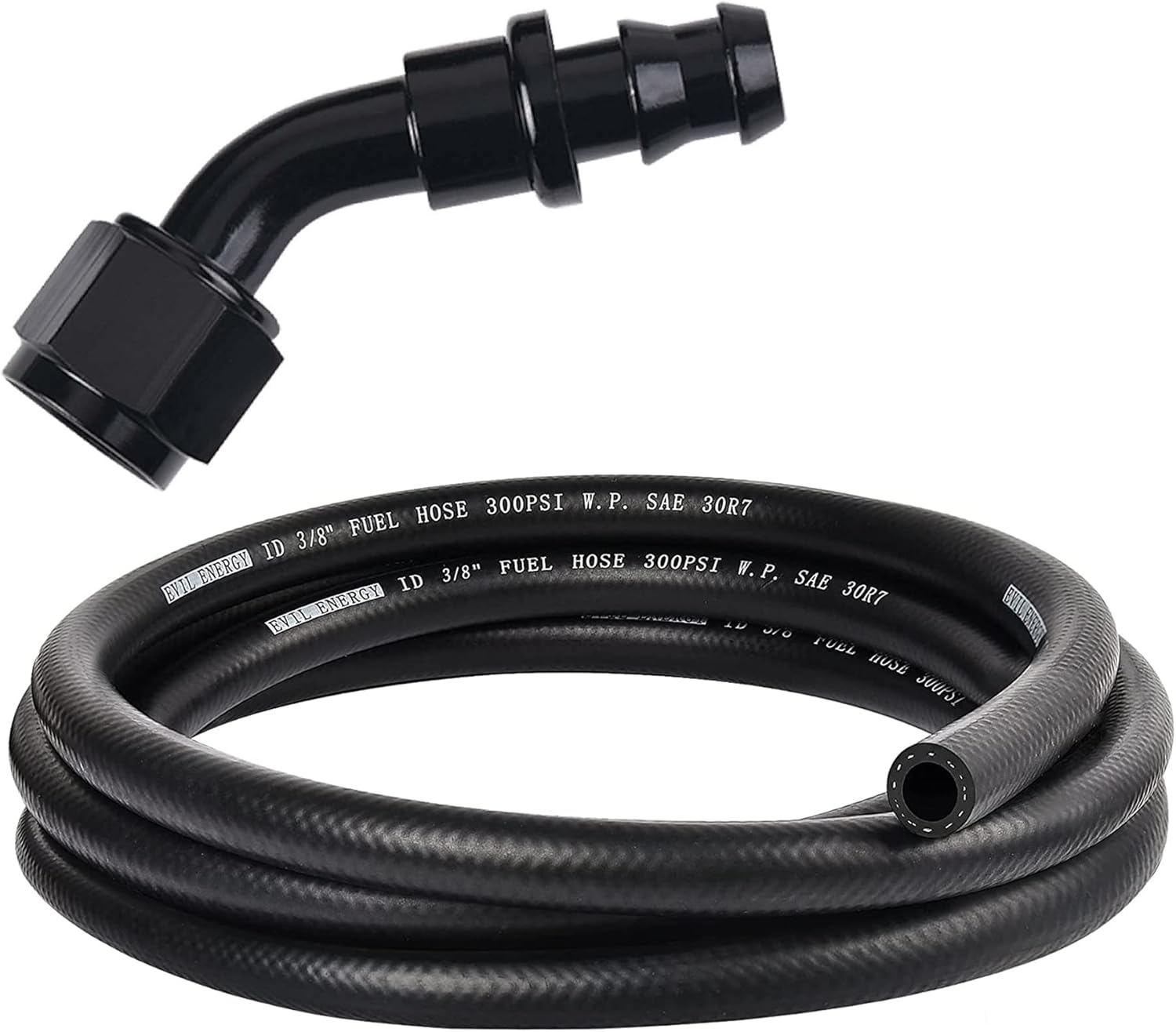 EVIL ENERGY 3/8 Fuel Hose Line NBR Rubber 25FT 300PSI SAE