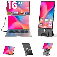 Kwumsy Monitor Portatile Per Laptop 16 Pollici - Doppio Monitor Portatile Per All Laptop