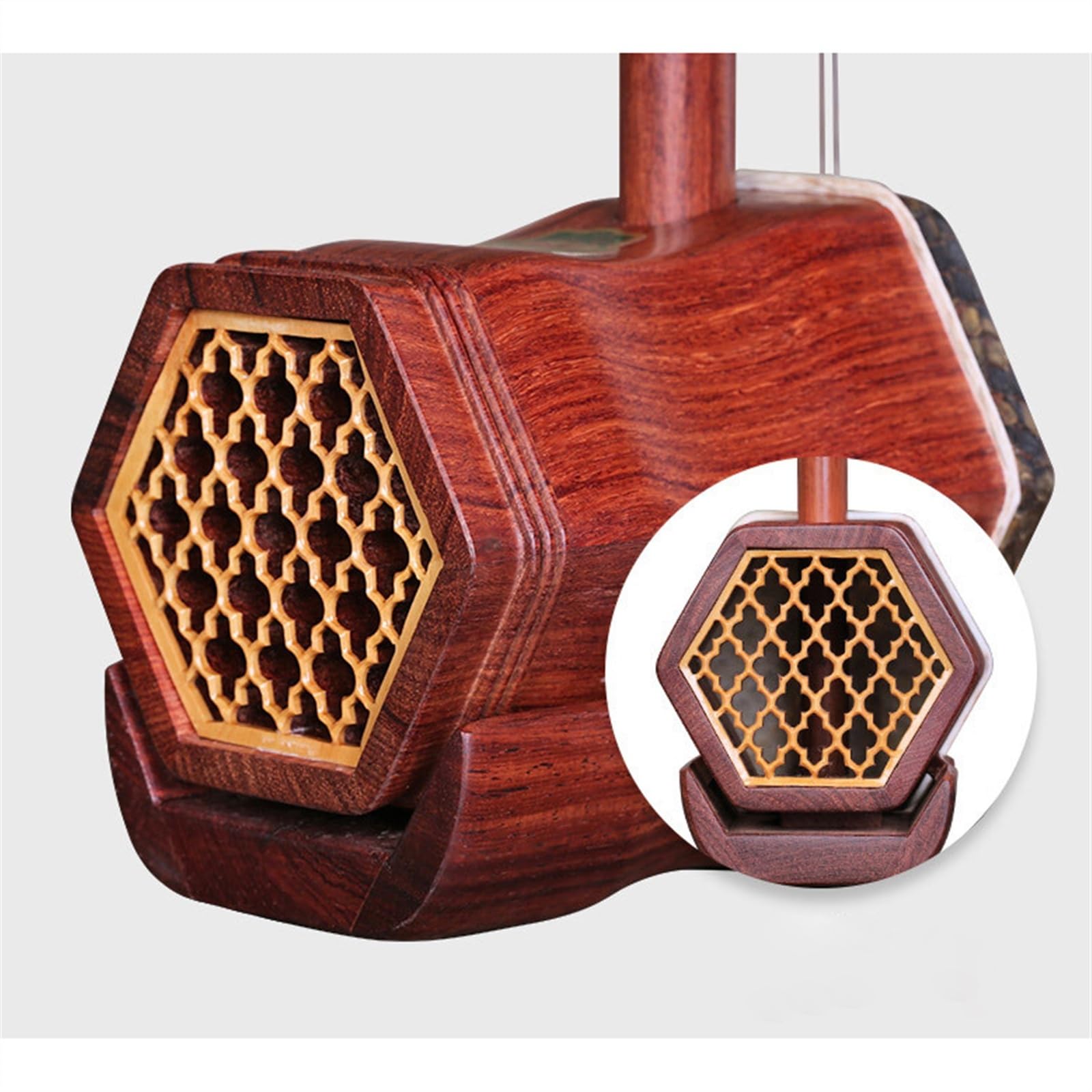 Chinois Erhu Instrument Erhu Professionnel Hexagonal En Bois De Rose, Avec Étui Et Ensemble Complet D'accessoires