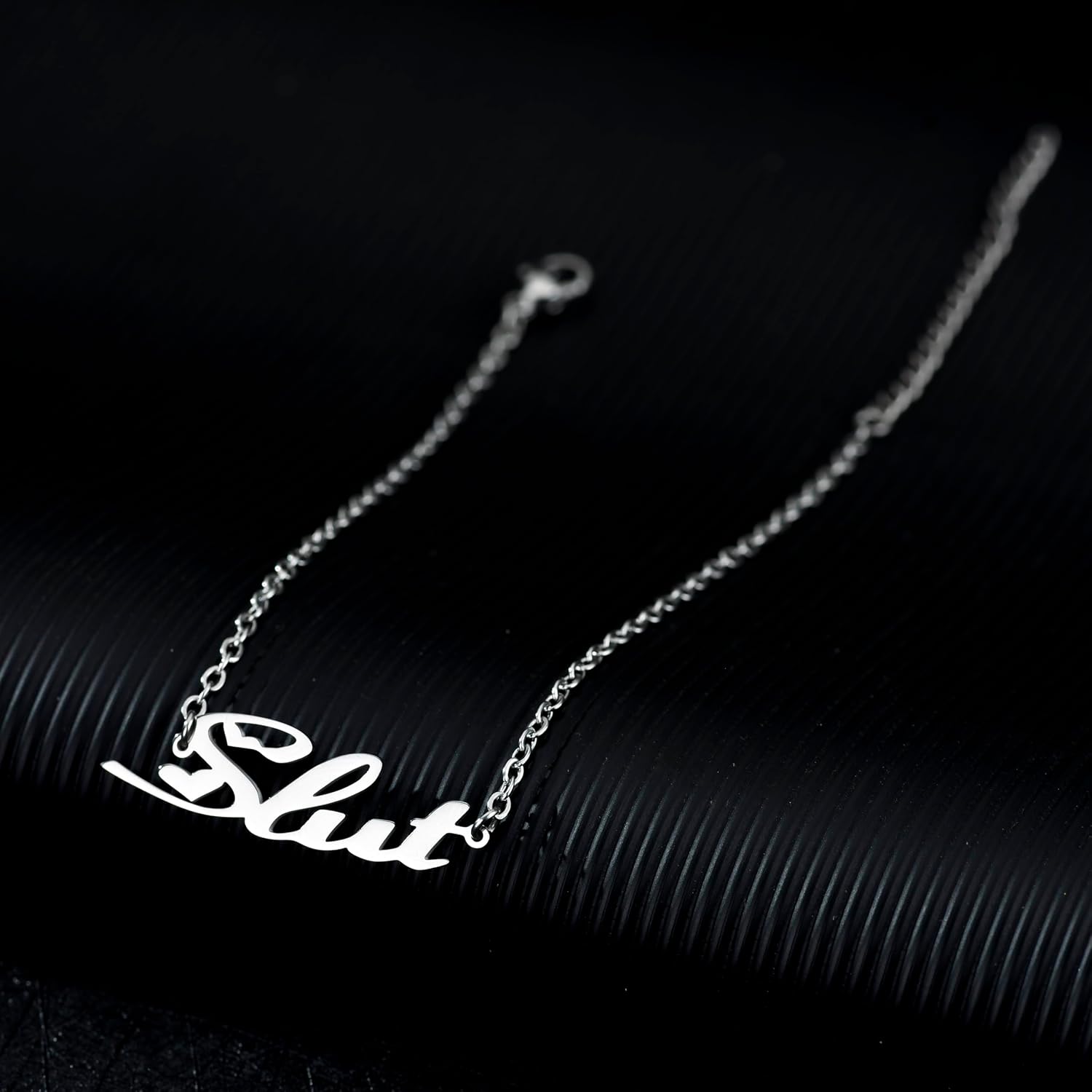 Slut Ankle Bracelet- Gold Plated or Silver Colored Stainless Steel Slut Anklet