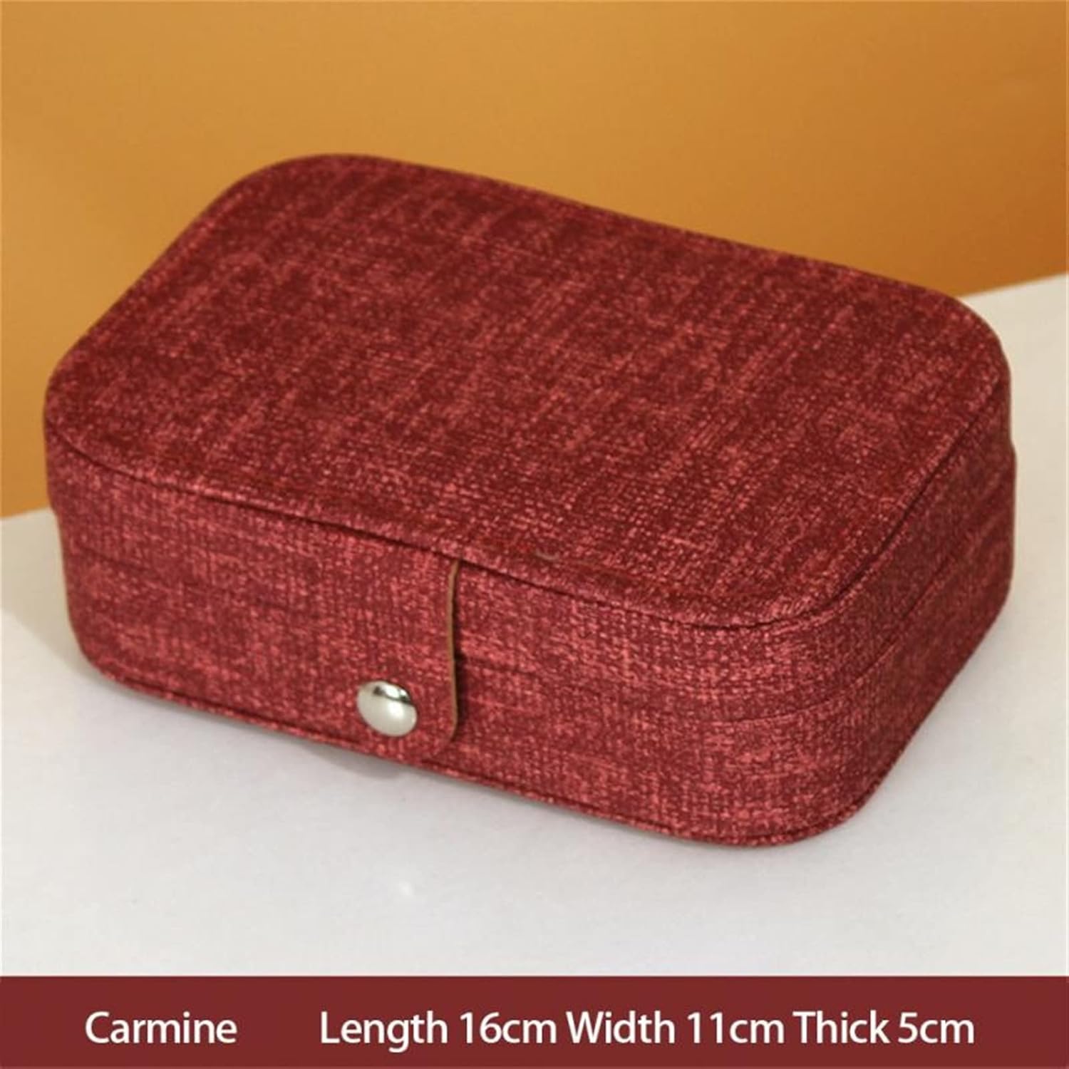 Woven Microfiber Jewelry Organizer Portable Multilayer Flip Bracelet Necklace Portable Jewellery Storage Holder Case 1Pcs (Color : A04 16x11x5cm)