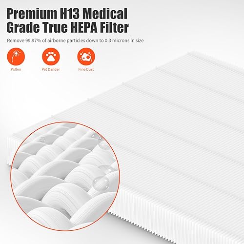 Miniatura 5 de Filtro de repuesto C545 True HEPA compatible con Winix C545 Air Puri Fier, reemplaza a la parte 1712-0096-00 y 2522-0058-00, filtro s, 2 paquetes