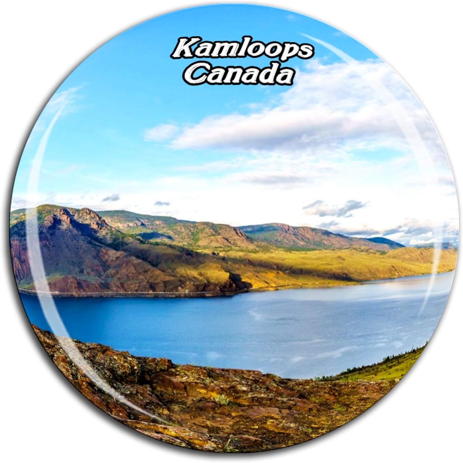 Kamloops Canada Fridge 3D Crystal Glass Tourist City