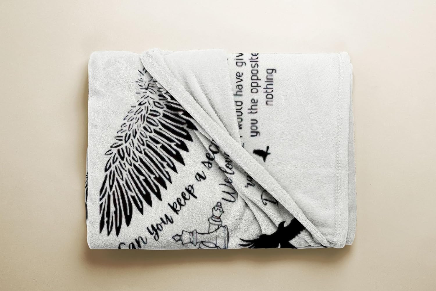 Allenjoy Black and White Sketches Blanket Car and Wing Graphics Throw Blankets Couch Bed Living Room Decor Soft Durable Washable 57" X 50" SC00718-004