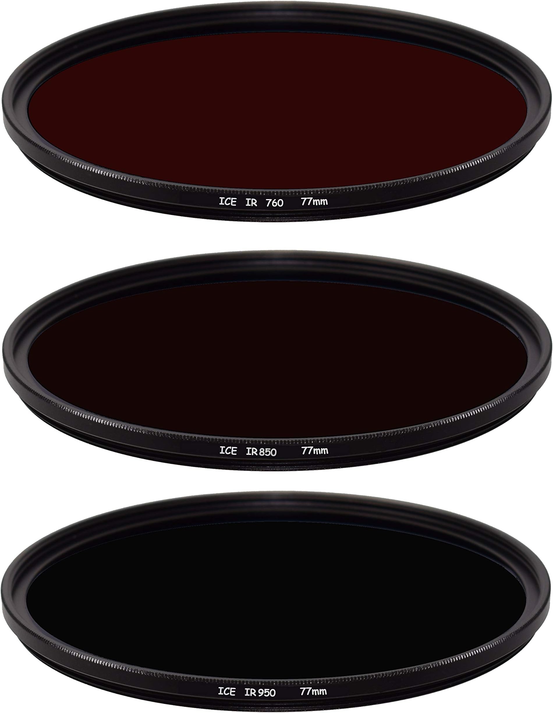 ICE Infrared 3 Filter Set 77mm IR 760 850 950 77 Optical Glass Slim