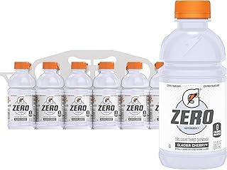 G Zero Thirst Quencher, Glacier Cherry, 12 Ounce Bottles, 12 Count