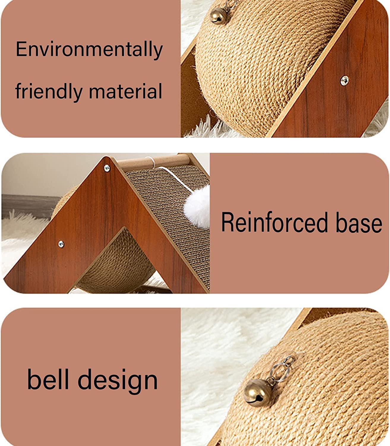 Rascadores para Gatos Almohadilla Para Rascar De Cartón Corrugado De Reciclaje Duradero Para Protección De Muebles, Cuenco Rascador Para Gatos, Juguete De Entrenamiento Para Gatos Afilador de uñas par