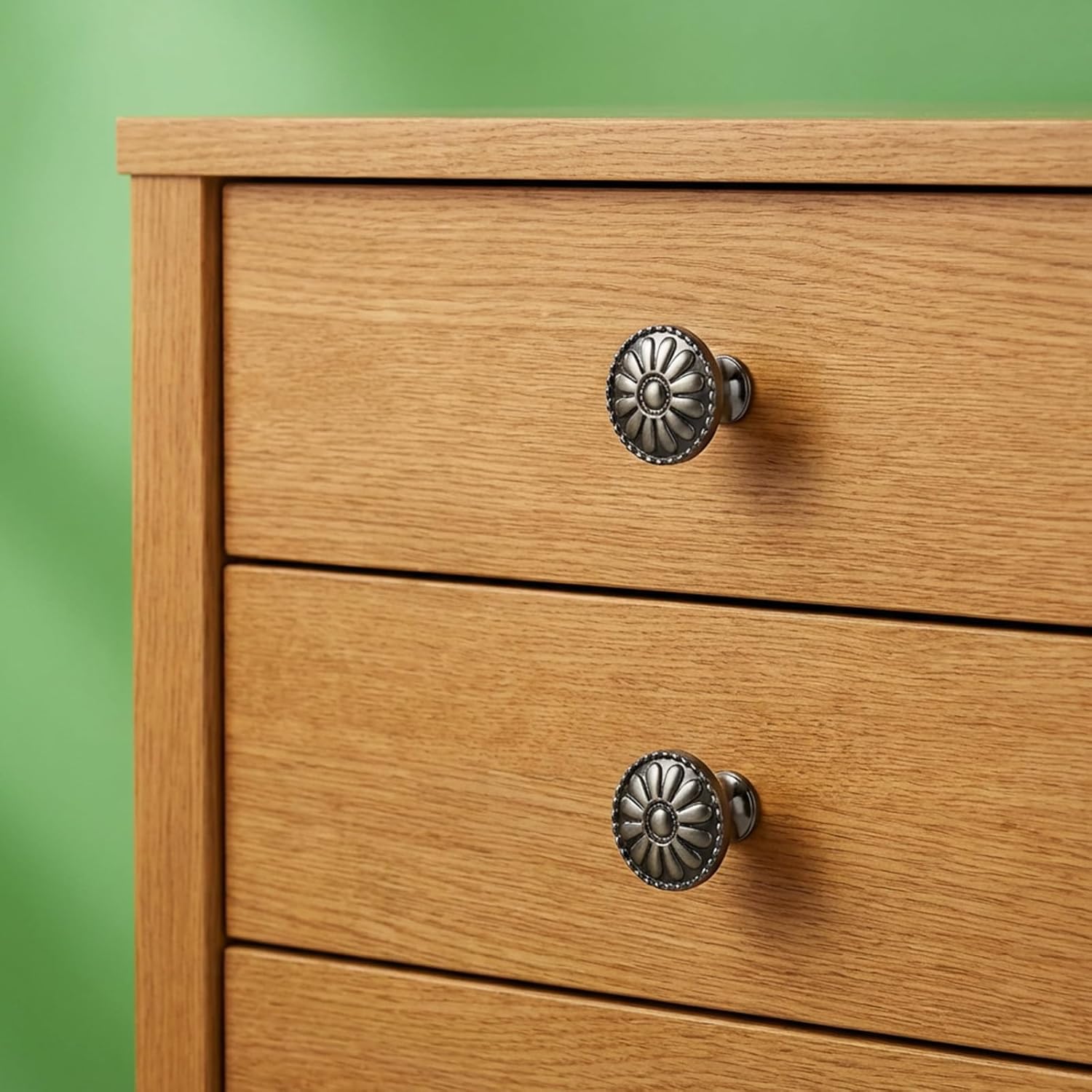 10 Pack Antique Bronzy Cabinet Knobs Vintage Brass Drawer Pulls Gold Plating Flower Drawer Knob Decorative Knob Hardware Handles with Screws for Kitchen Nightstands Single Hole Cabinets