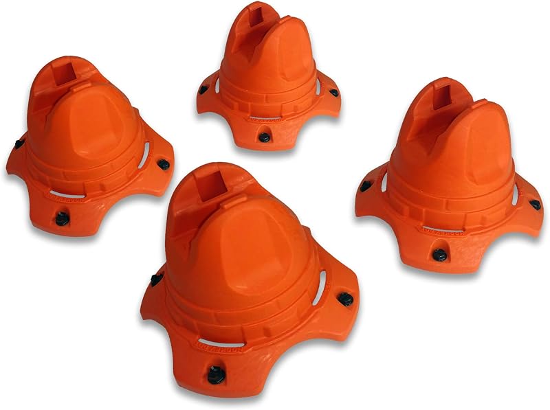 Conos de entrenamiento Underpass-X (juego de 4) - Ayuda para el manejo de palos para entrenamiento en tierras secas - Utiliza palo de repuesto, PVC - Regalo de hockey para desarrollar habilidades