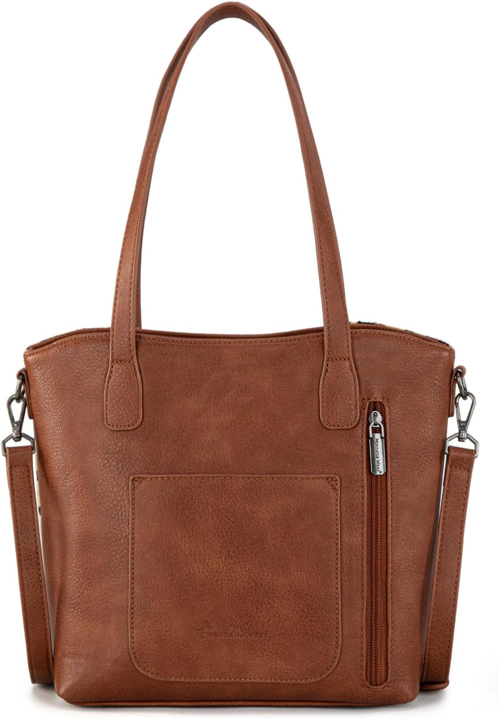 Montana West Cow Print Tote Bags for Women Western Tooled Crossbody Purses