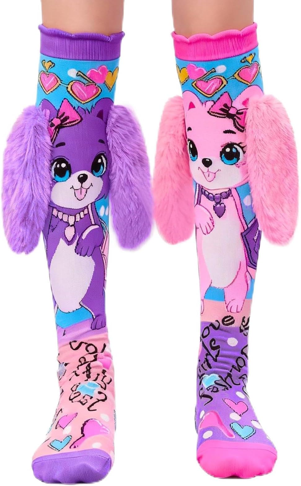 Crazy Socks for Girls Kids Knee High 3D Funny Wacky Mismatched Socks for Crazy Sock Day Novelty Gifts