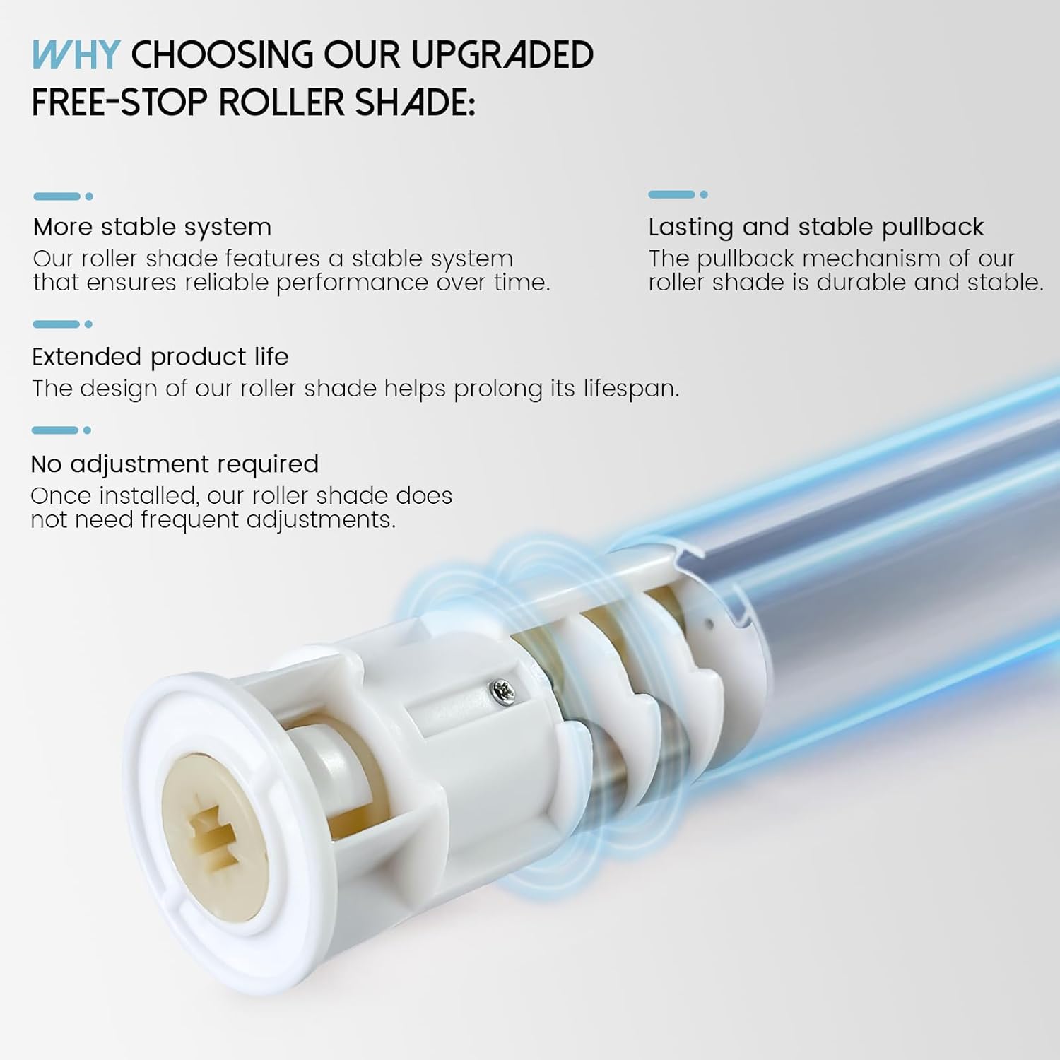 Custom Roller Shades for Indoor Windows Cordless Blackout Pull Down Blinds UV Protection Free-Stop Thermal Roller Blinds for Bedroom Kitchen Office Windows, Fabric Brown