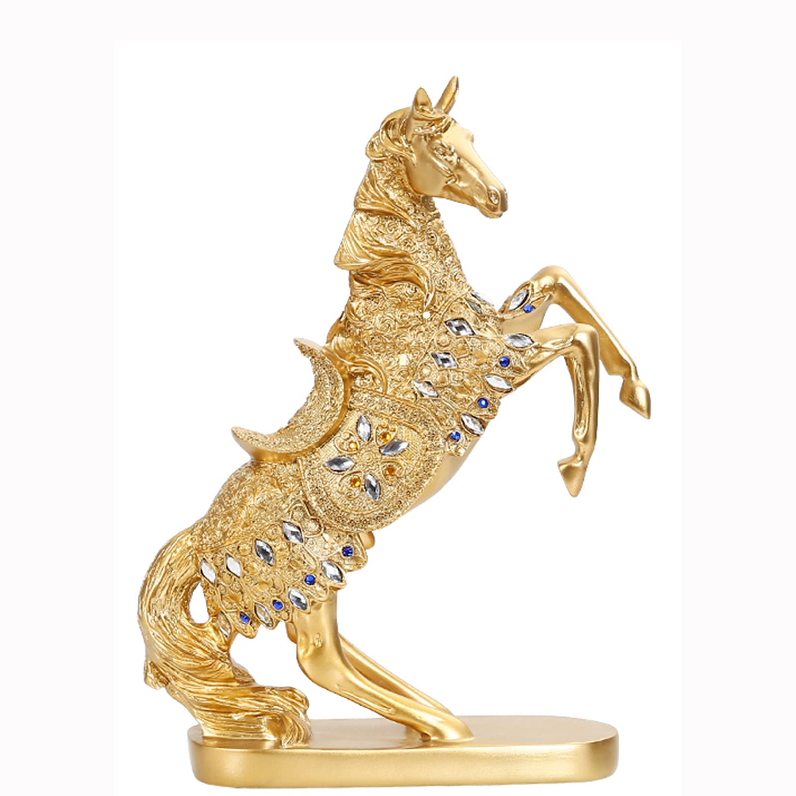 BAFEI Resin Statue Braided Horse,Modern Sculpture for Desk Decor, Home Decoration Attract Wealth and Good Luck, Great for Home/Office/Coffee Shops/Restaurant Decoration