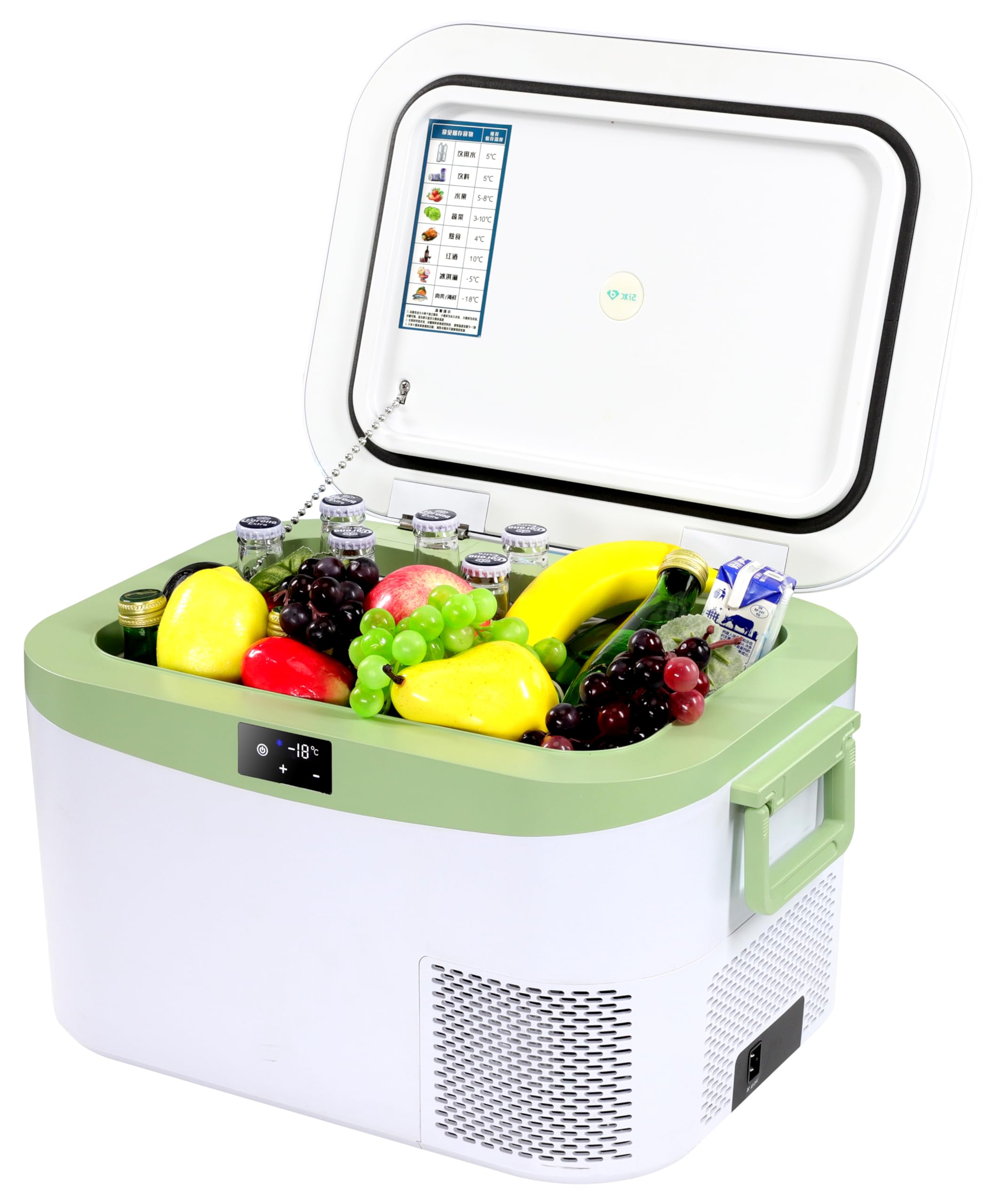 BINGI Nevera Portátil Eléctrica 12.8L,Nevera y Congelador Compresor Portátil,Refrigerador de Coche 12V/24V,mini frigorífico CA 220v Para Hogar,Conducción,Camping,Viajes,Barco,-18ºC a +10ºC