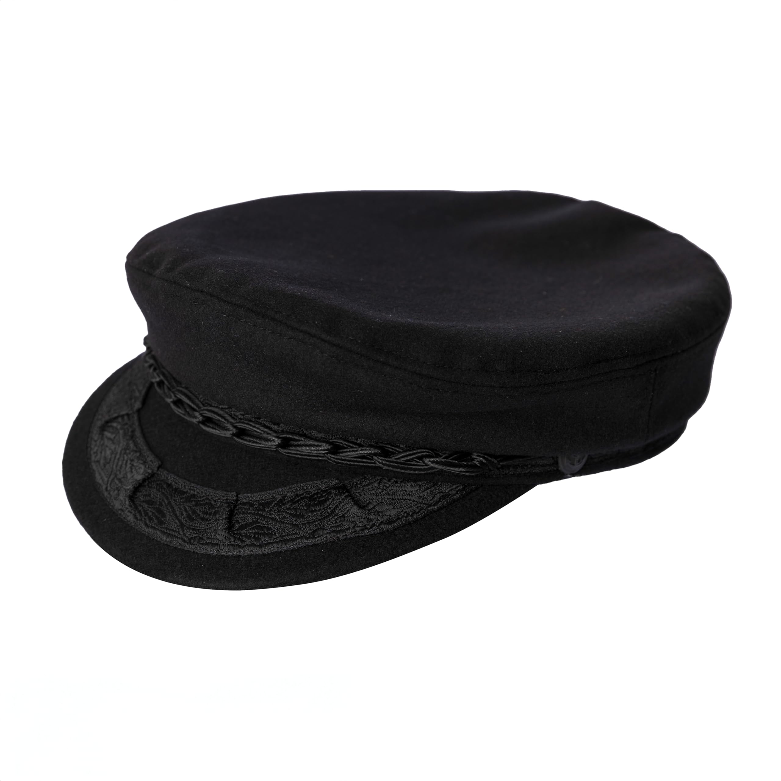 Authentic Greek Fisherman's Cap - Wool - Black (59) : Amazon.ca
