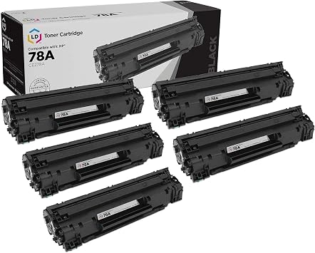 LD Compatible Toner Cartridge Replacements for HP 78A CE278A (Black, 5-Pack)