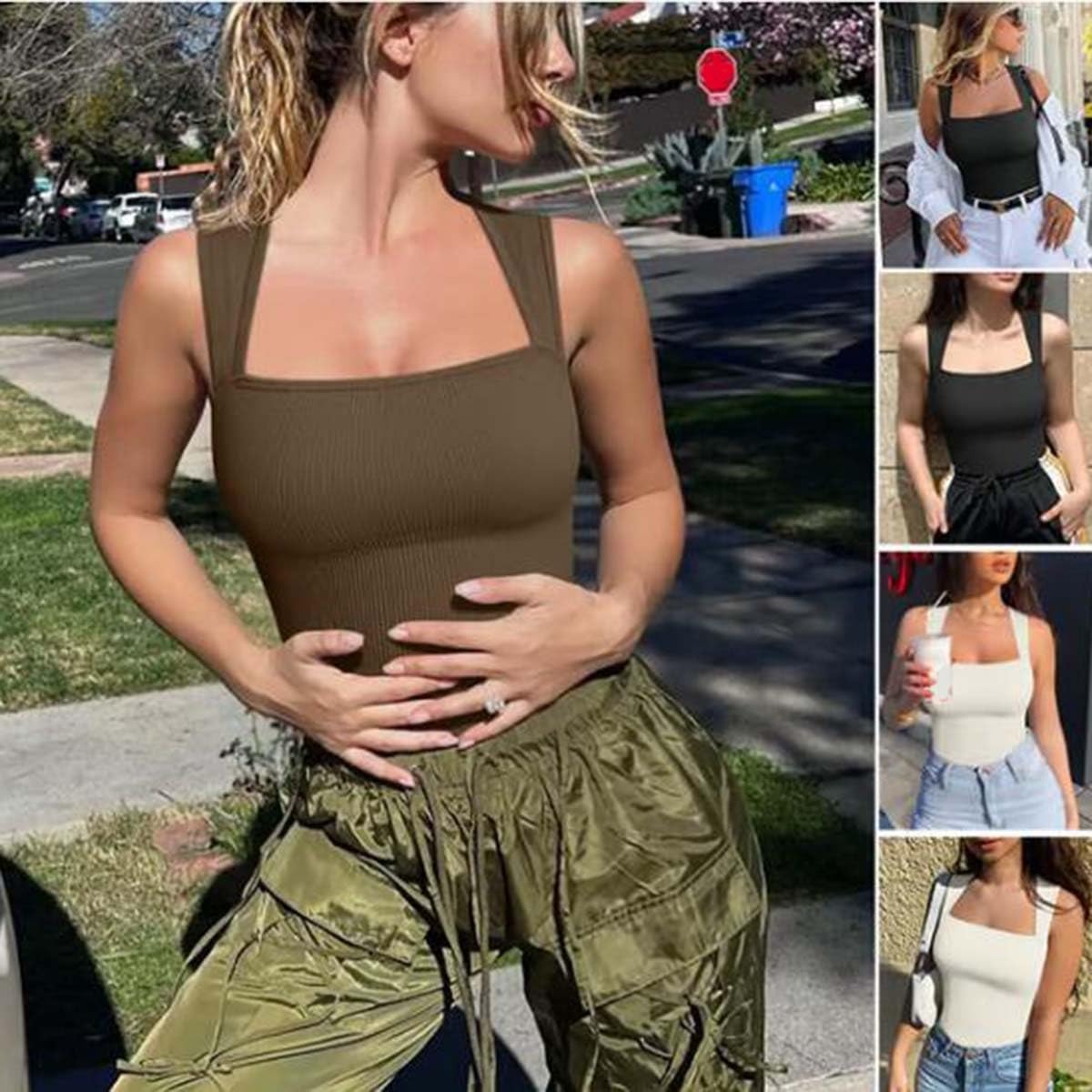 Body da Donna A Maniche Corte, Scollo Tondo, Elegante, Estivo, da Donna, con T-Shirt, Basic, da Donna, Perizoma con Bottoni Automatici(3pcs-F,XXL)