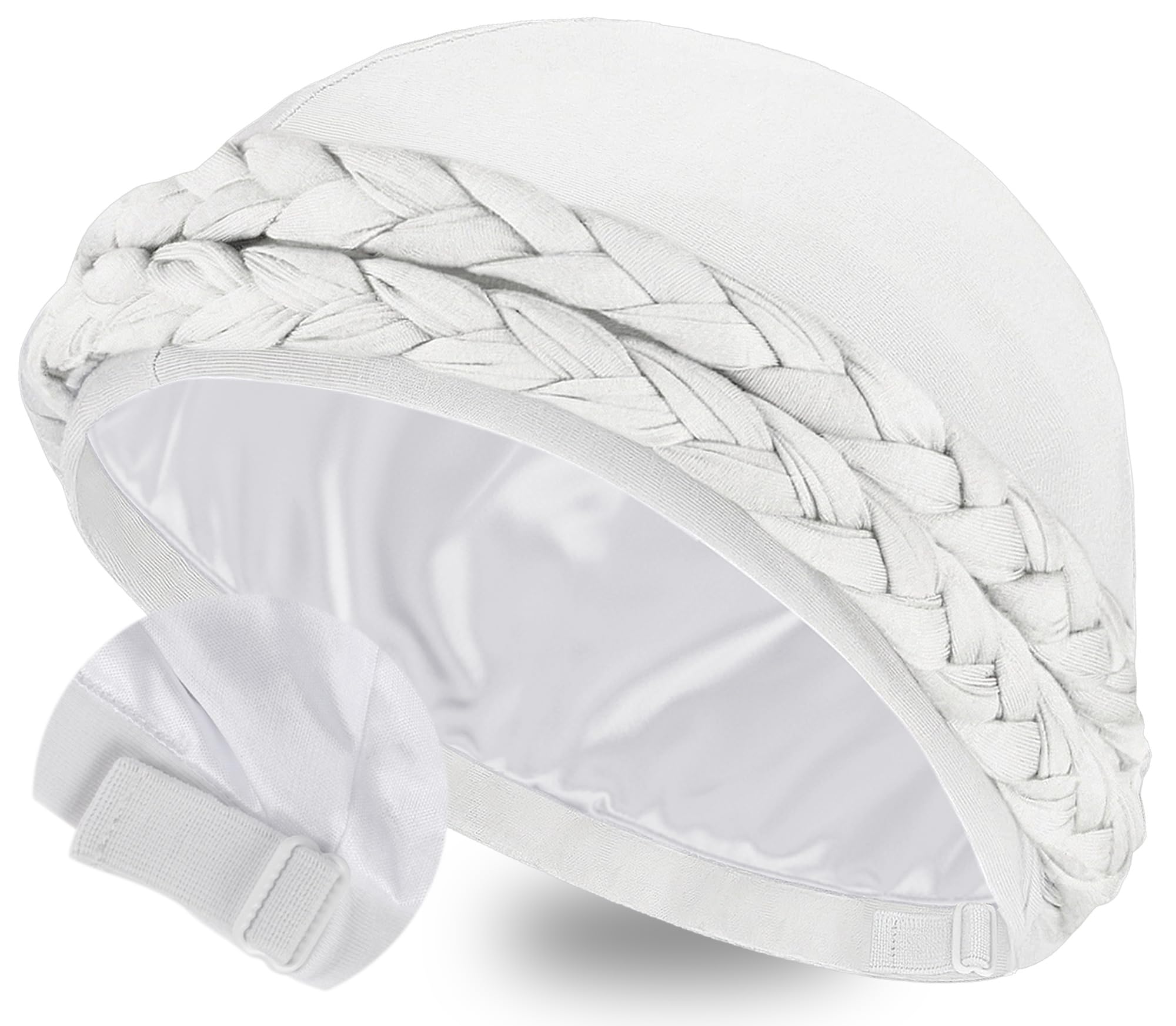 Ababalaya Adjustable Satin Lined Turban for Women Men