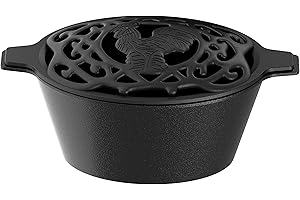 Fire Beauty 2.3 Qt Cast Iron Simmer Plate with Lattice Top