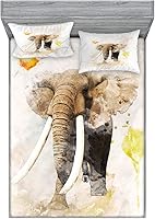 Vista 40 de Ambesonne Island Map - Juego de sábanas bajeras y fundas de almohada, mapa del tesoro súper detallado, diseño de piratas rústicos grungy, tema