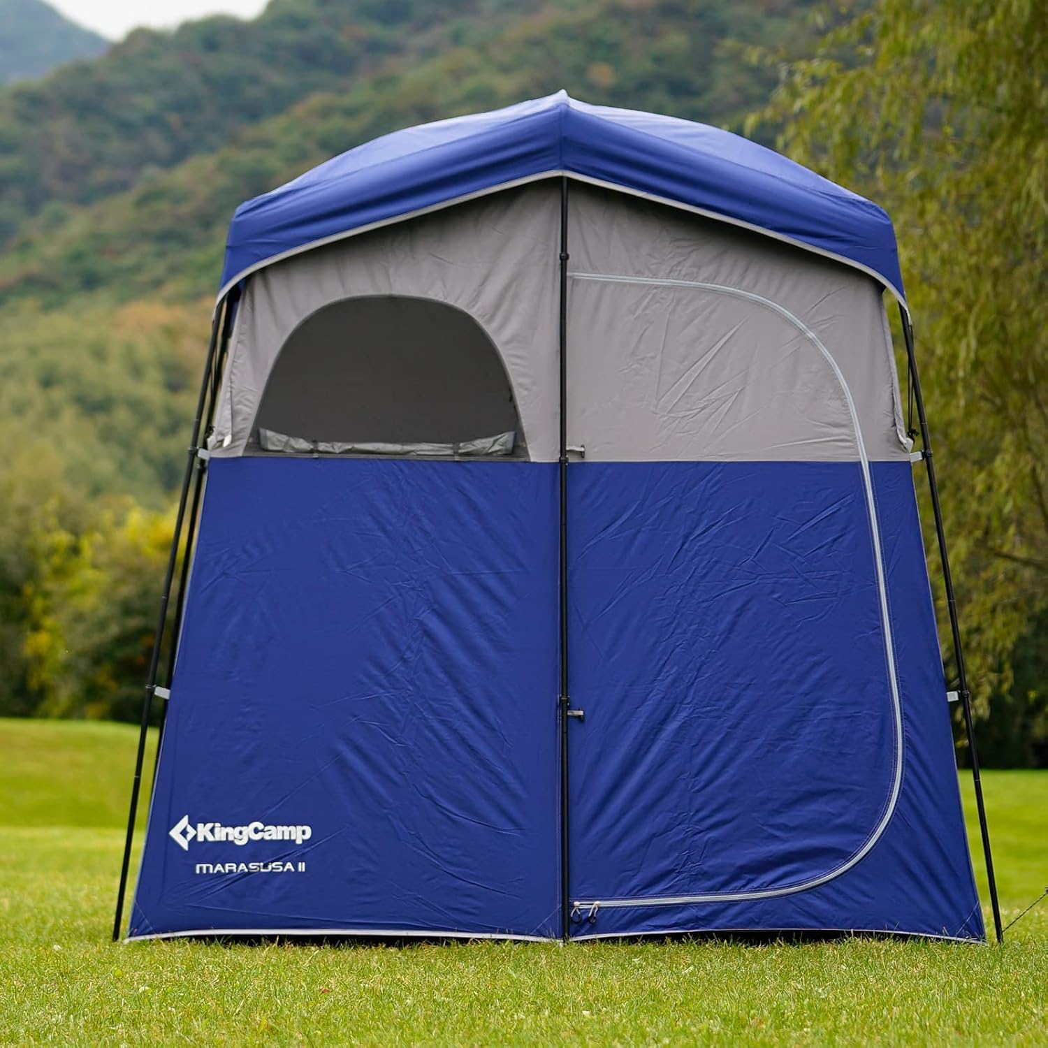 KingCamp Oversize Camping Shower Tent,Extra Wide Outdoor Shower Tent, Privacy Tent for Portable Toilet/Bathroom/Dressing Changing Room with Carry Bag Easy Set Up,2 Rooms : Sports & Outdoors